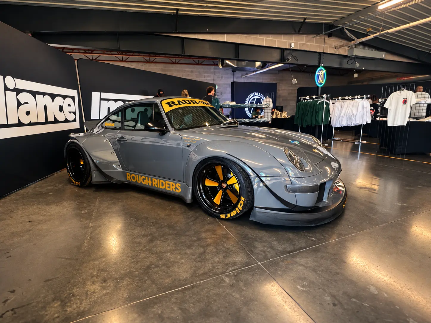 Silver widebody Porsche on display at ImportAlliance Nashville Fall 2026